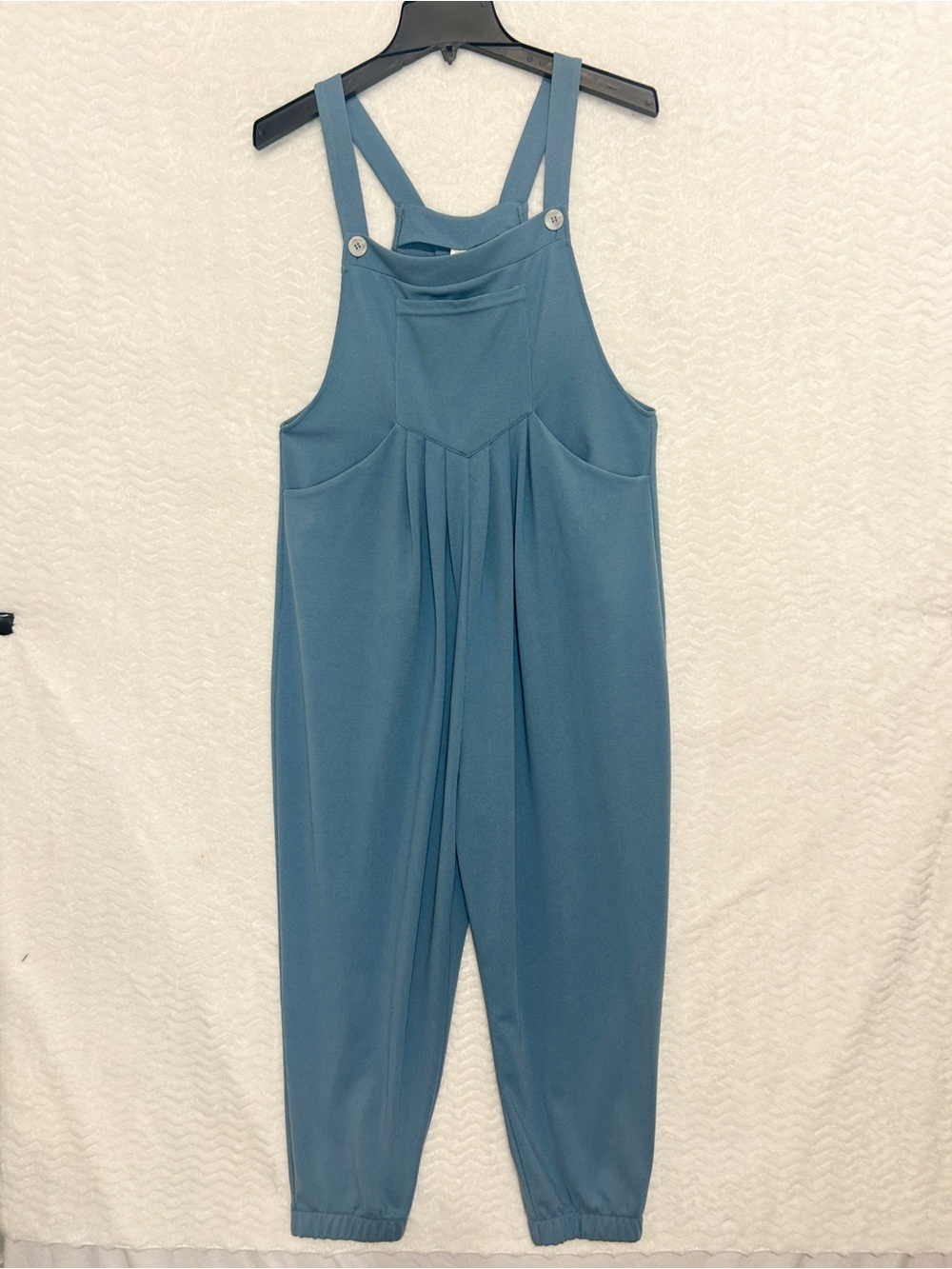 Halara Jumpsuit Medium Blue Casual Athleisure Lounge Relaxed Comfy Minimalist - Picture 2 of 11